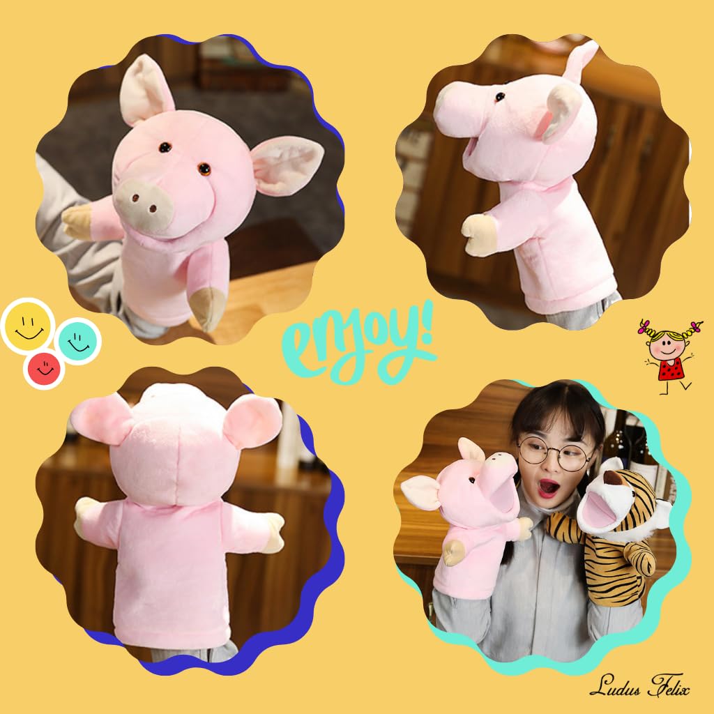Ludus Felix Hand Puppet [Domestically Tested] Puppet Show Glove Puppet Ventriloquism Plush Toy (Pig)