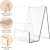 4pcs Acrylic Book Stand Book Holder For Display Clear Easel Stand For Display Display Holder For Postcard Sticker