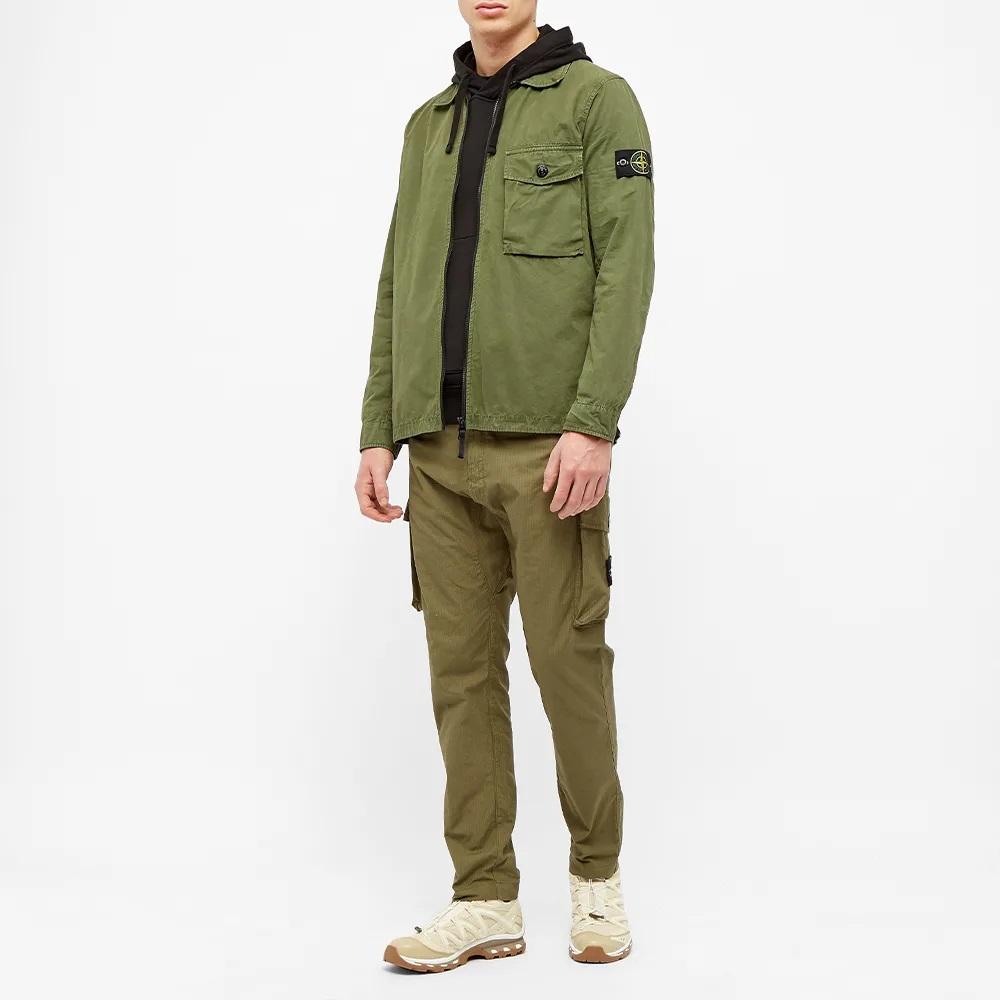STONE ISLAND Zip Dyed Jacket Men Jacket Olive-Green 7215114WN-V0158