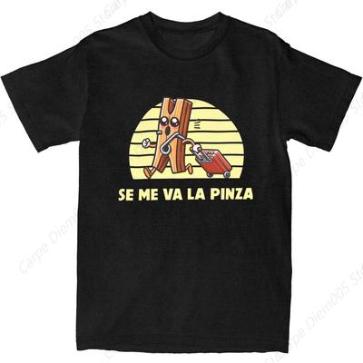 Футболка Se Me Va La Pinza Футболки из чистого хлопка Модная футболка для мужчины Y2K Забавный дизайн Футболки с коротким рукавом