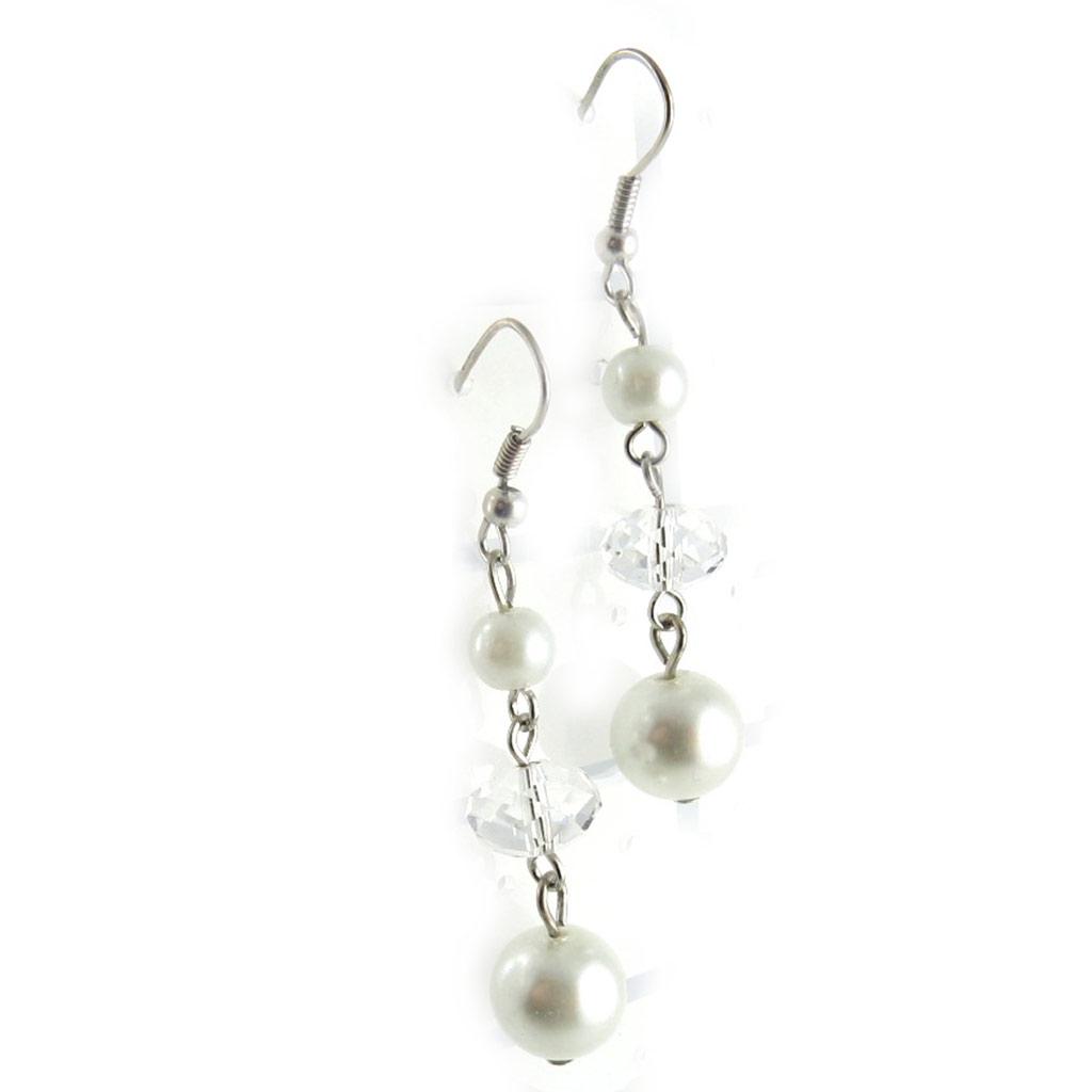 Les Trésors De Lily [L1331] - Ivory 'Sissi' Designer Earrings