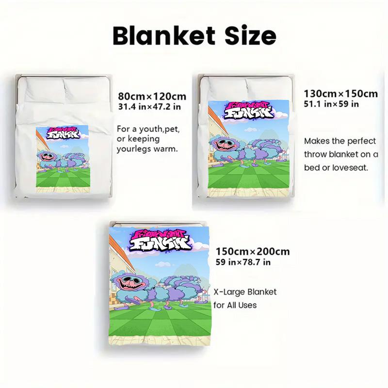 Poppy Playtime 2D Flat Pattern Flannel Blanket High quality All Seasons Warmth and Comfort Perfect for Christmas Gifts.MMT0918450