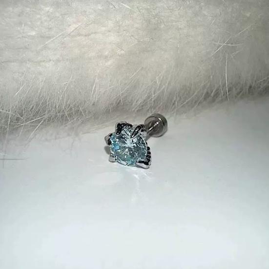 1 шт. серьги-гвоздики в форме драконьего когтя с кубическим цирконием, серьги-гвоздики из гальванического сплава, украшения для мочки уха для свиданий, повседневной носки, банкета, танцев