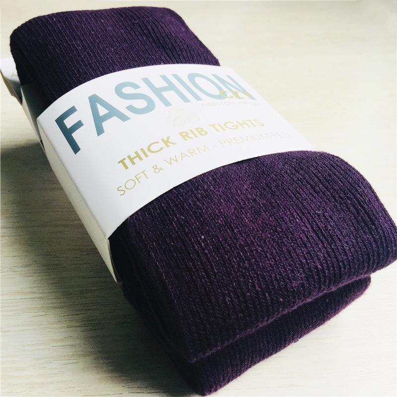 Thicken Warm Striped Woman Tights Autumn Winter Pantyhose Cotton Knitted Stockings Multi Colors Collant