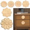 Door Decoration Corner Appliques Frame Woodcarving Decorative Wooden Figurines Crafts Wood Carved
