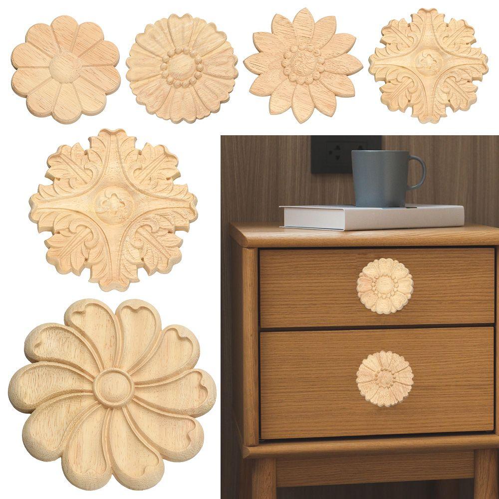 Украшение двери деревянные фигурки ремесла резьба по дереву декоративная деревянная резная угловая аппликация рамка