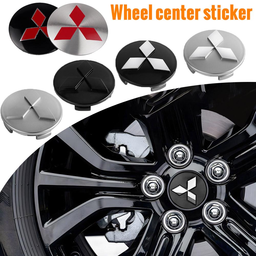 4Pcs 56mm/60mm Car Wheel Center Hub Caps For Mitsubishi Lancer Asx Outlander 3 L200 Pajero Logo Badge Rim Cover Emblem Accessory