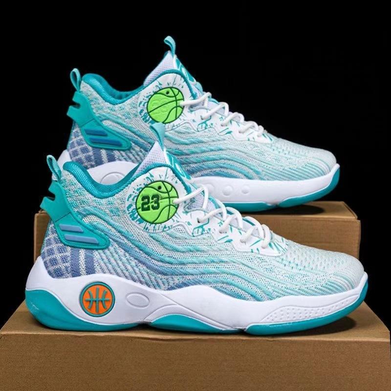 Дышащие сетчатые кроссовки с высоким верхом для настоящего баскетбола, мужские нескользящие и износостойкие уличные спортивные кроссовки