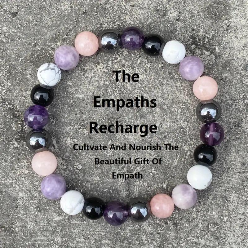 New Amethyst Pink Obsidian 8mm Beaded Bracelet Natural Stone Raw Stone Bracelet Men and Women Hip Hop Beaded Summer AccessoriesGood product