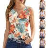 Womens Tank Top V Neck Basic Casual Print Flowy Summer Sleeveless Deep Side Cut Tops For Women