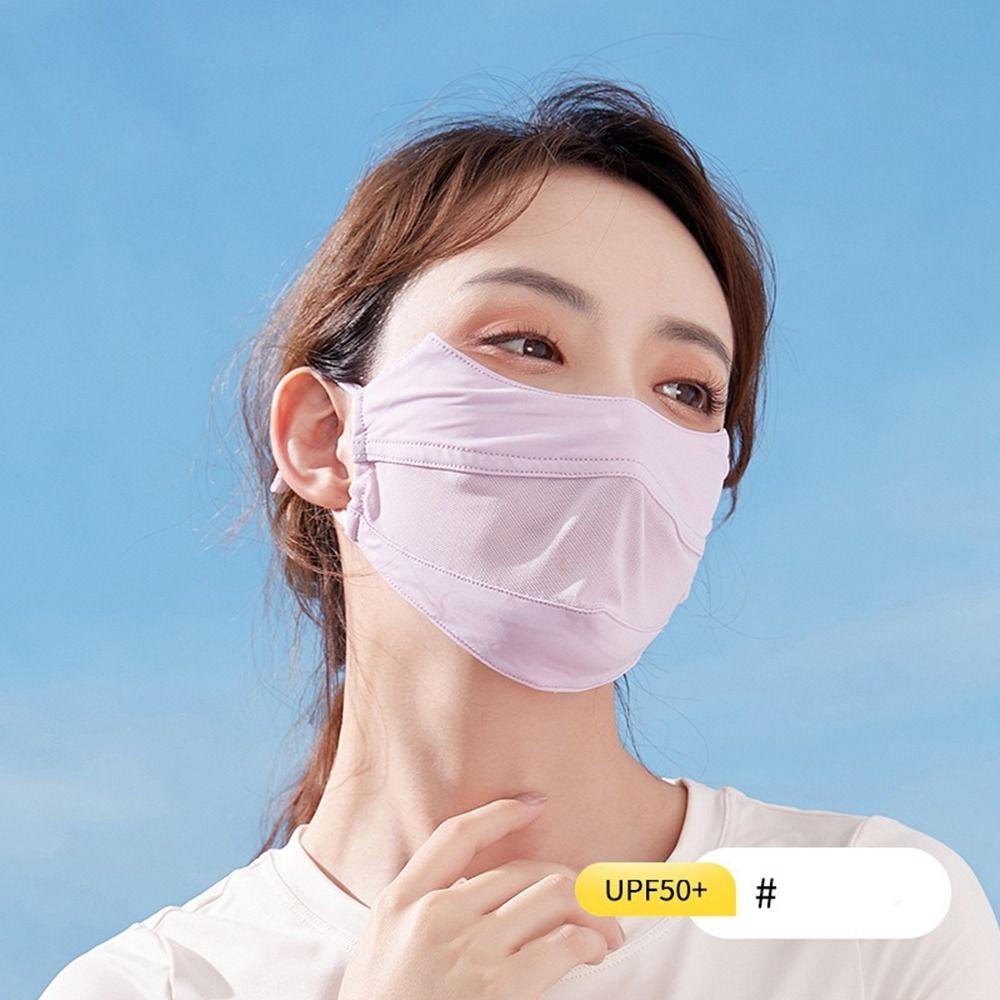 For Men For Women Eye Protection Face Scarves Sunscreen Veil Anti-uv Face Cover Ice Silk Face Scarf