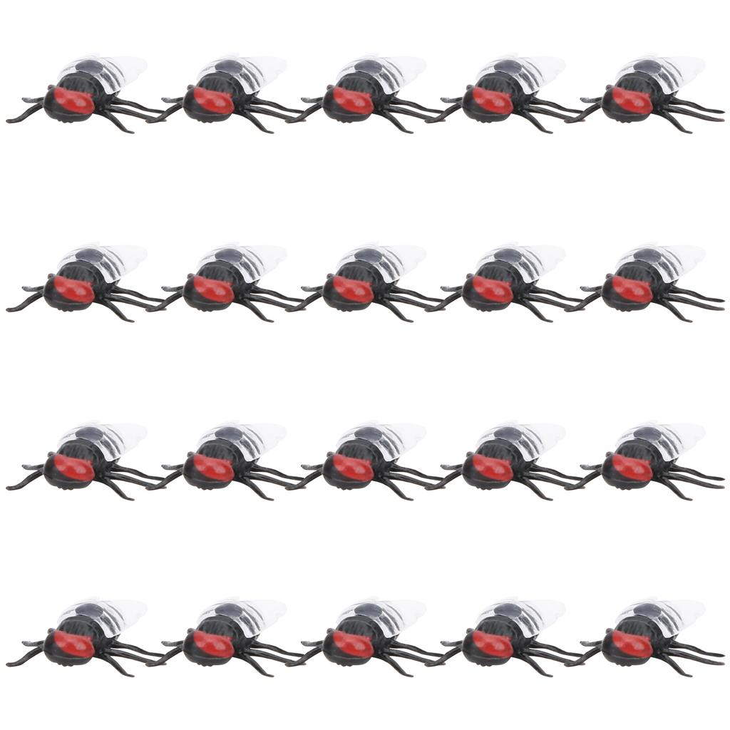 20pcs Plastic Simulated Flies Toy Halloween Party Joke Flies Model Toy Accessory SetFlies