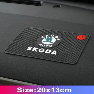 Автомобильный противоскользящий коврик для Skoda Rapid Kodiak Superb Octavia 2 A7 Fabia Tour RS Kamiq Yeti, аксессуары для интерьера автомобиля