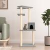 VidaXL Cat Tree with Sisal Scratching Posts Light Grey 123 Cm 171784
