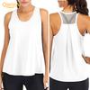 Women Solid Color O Neck Sleeveless Quick Dry Raceback Vest