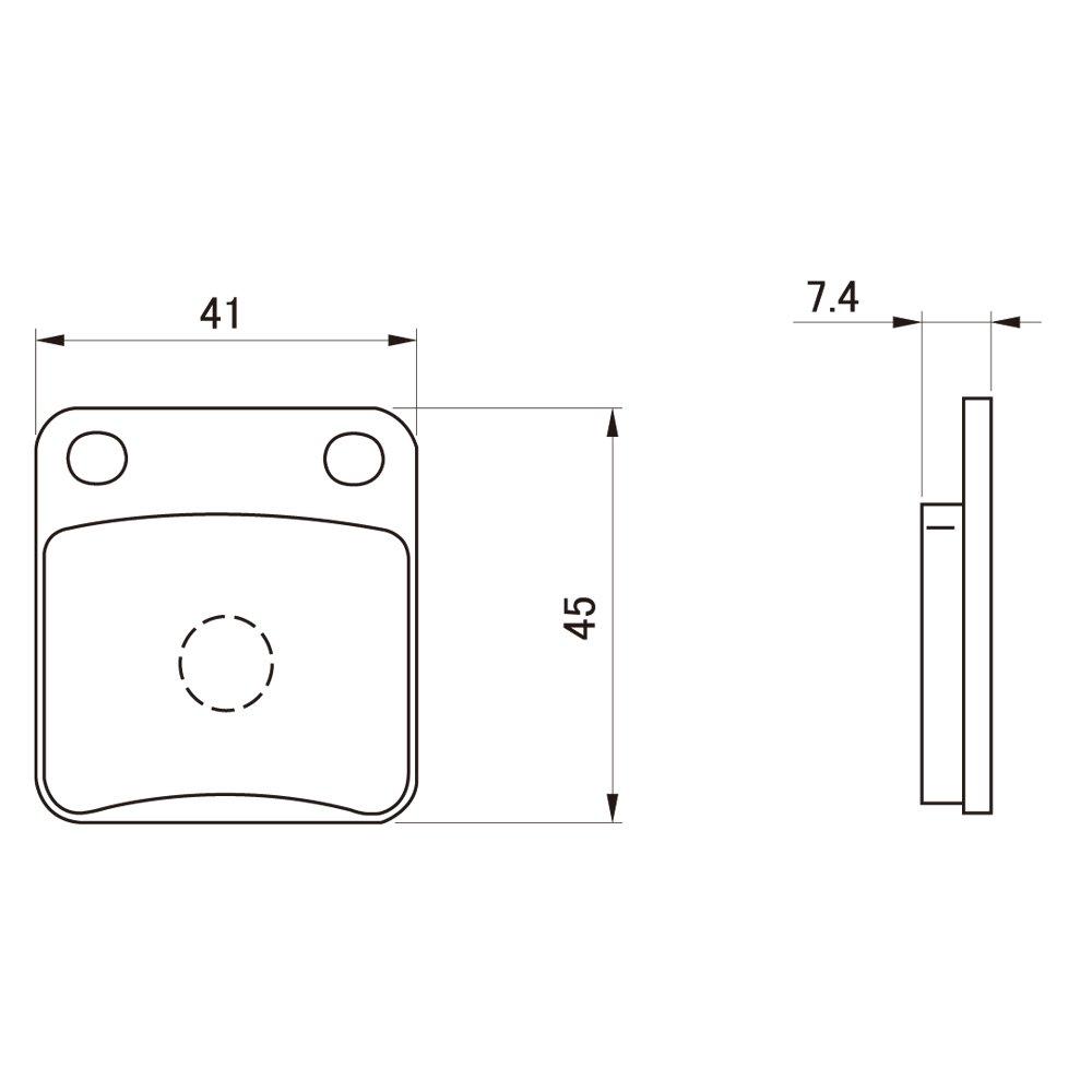 Daytona Motorcycle Brake Pads, Red Pads (Semimetal Pads), CRM80 (93-99), KLX125 (10-16), Z125PRO (16-21), etc. 79826 No: 42
