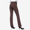 Women Office Pants Elastic High Waist Solid Color Trousers with Pockets Light Flared Fit Office Casual Pants