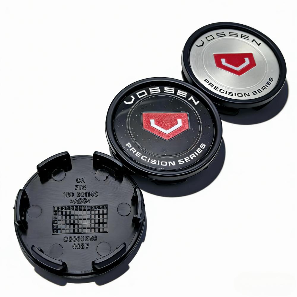 4pcs VOSSEN Logo Emblem Car Wheel Center Caps O.D 58MM Clips 53MM Wheels Hub Cap Rim Hubcaps Dust Cover Replace Car Accessories
