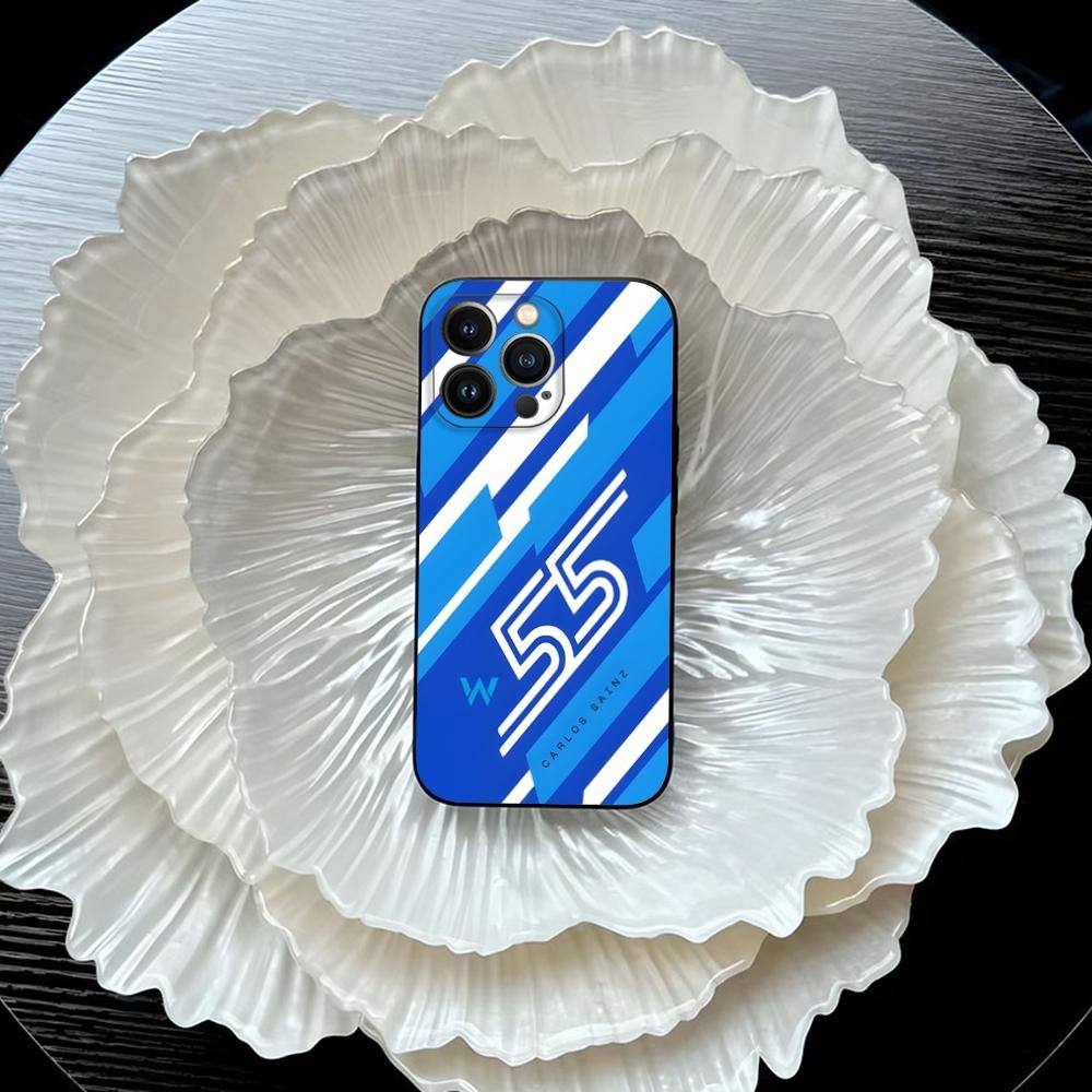 Карлос Сайнс 55(4) Чехол для телефона для iPhone 17 Air 16 15 14 12 13 11 Pro Max Mini X XR XS Max 7 8 Plus Черный силиконовый чехол