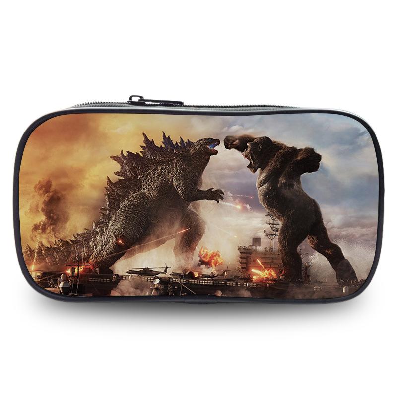 Godzilla Wars King Kong Pencil Case Stationery Case Pencil Case Student Office Pencil Bag Student Pencil Bag Stationery Storage Bag