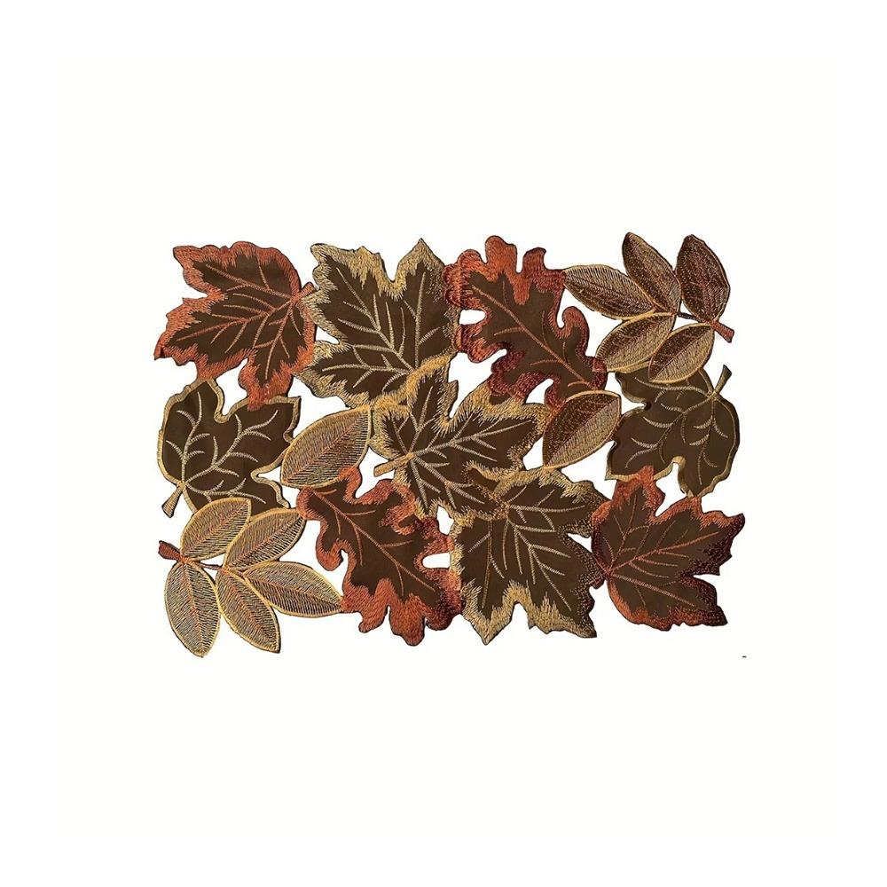 Rustic Style Maple Leaf Placemat Hollow Design Autumn Harvest Table Mat Tablecloth Banquet