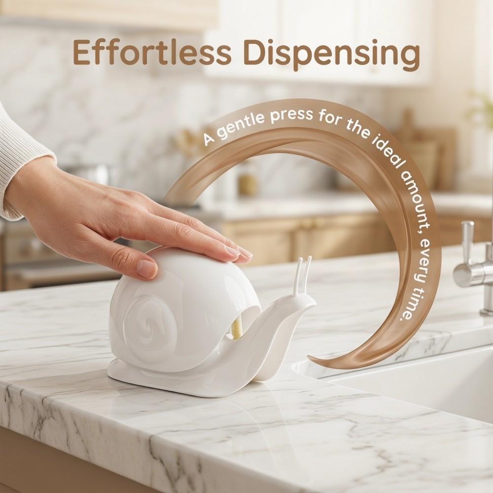 Brown White Black Soap Dispenser Snail Shape Soap Liquid Bottle Kitchen Toilet Bathroom Washroom