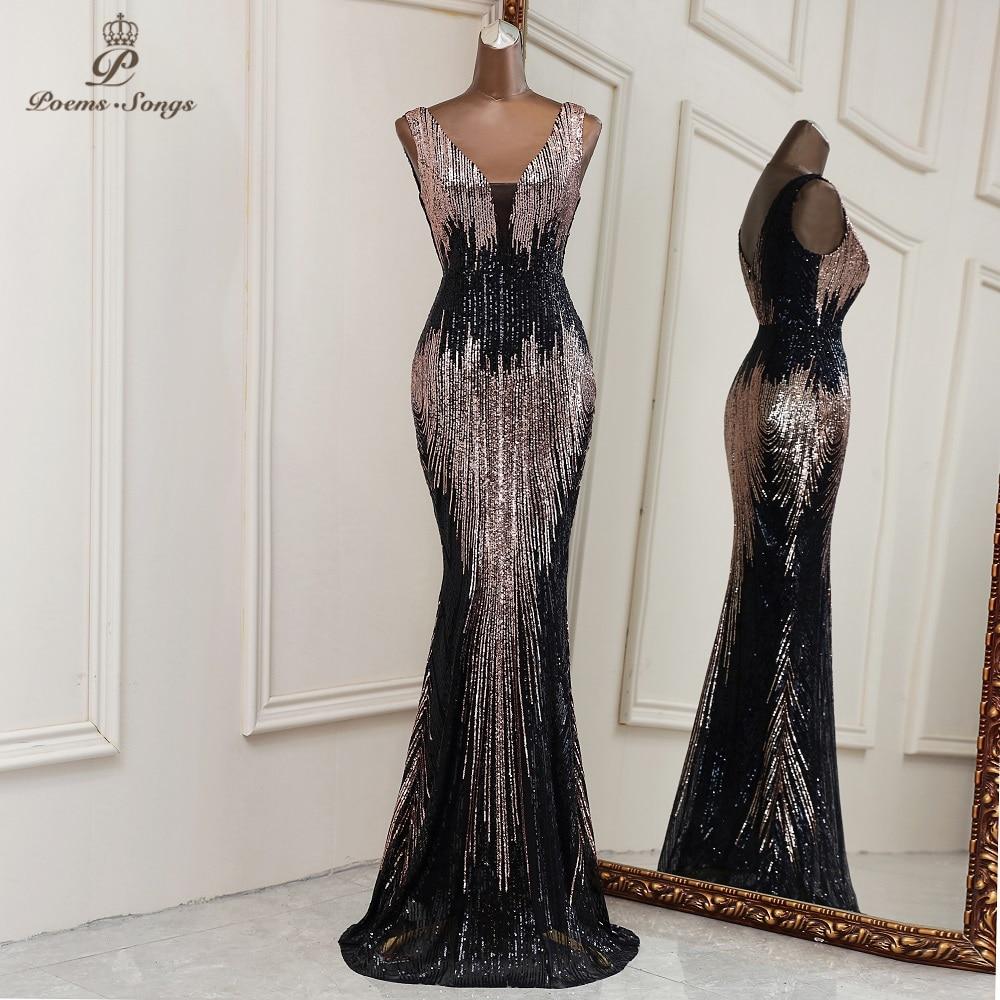 Sexy Deep V Neck Style Mermaid Evening Dresses Vestidos Formales Vestidos De Fiesta Robe De Soiree De Mariage