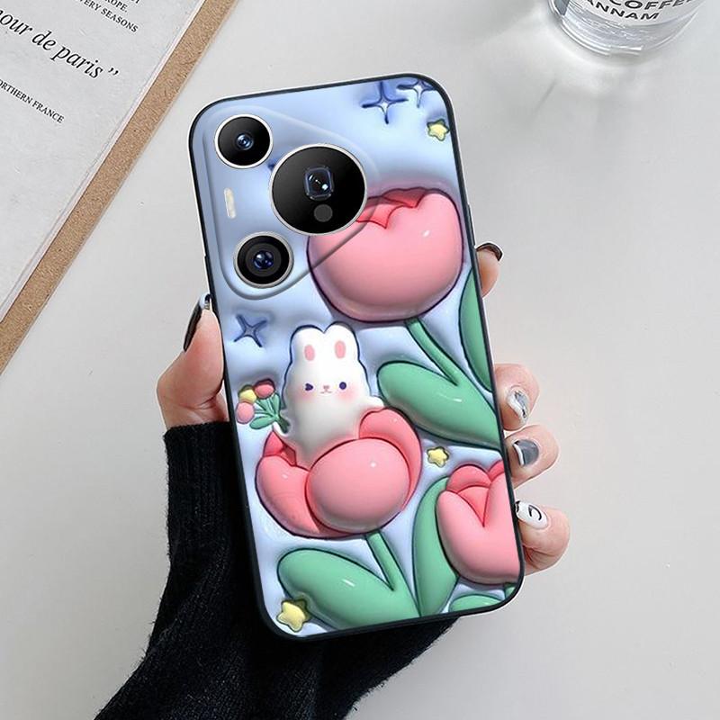 Чехол для Huawei Pura 70, милый мультяшный цветок, мягкий силиконовый чехол для телефона для Huawei Pura 70 Pro Plus Pura70 Ultra, Funda Coque