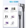 SUNGUY USB Type C Cable L-shape From 0.4M To 1M Extend 60W Fast Charging PD Compatible Long L Shape To Telescopic USB2.0 Data Transfer Type C Coil