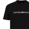 Emporio Armani Мужская футболка с принтом букв, прямой крой, круглый вырез, короткий рукав, топ, черный 8N1TN51J-PZZ1-0021