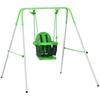 Garden and Living Room Swing for Children 6-36 Months Made of Steel and PE. 122x146x122 cm. Green.