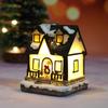 Resin Lighted Christmas House Ornament – Micro Retro Landscape Decoration