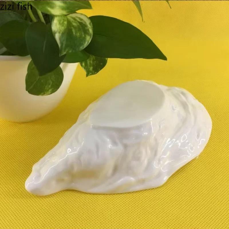 Белая керамическая миска Oyster Гостиничная посуда Обеденная тарелка Фруктовая тарелка Салатница Десертные миски Миски для смешивания холодных закусок Поднос для димсамов