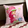Cartoon SStrawberry SShortcake Cushion Cover Reversible Soft Durable Pillow Cover Home  Car MultiScene Use for Daily Comfort