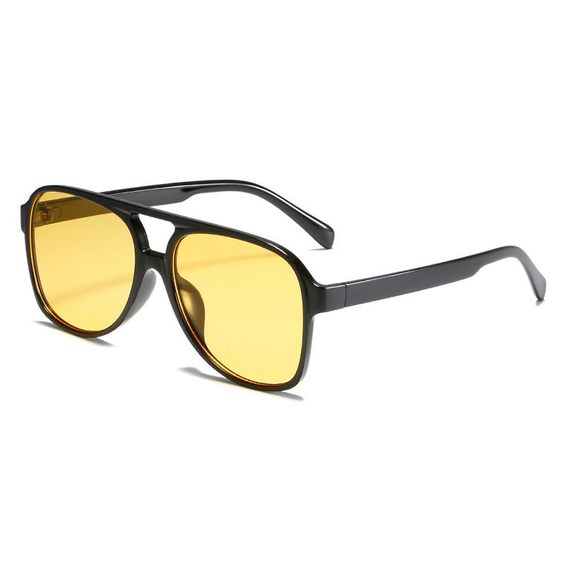 SO&EI Retro Classic Double Bridges Pilot Sunglasses Women Fashion Clear Ocean Gradient Lens Eyewear Shades UV400 Men Sun Glasses
