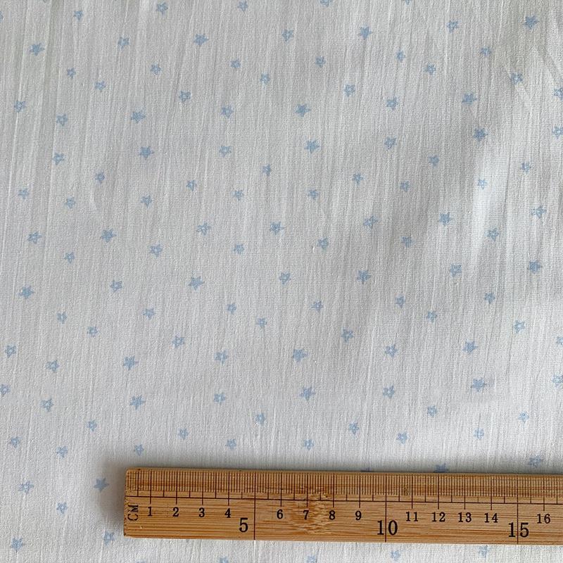 1м 100% Хлопковая Ткань Синяя Клетка Горошек Цветочный Цифровая Печать Ткань для Одежды Домашней Одежды Постельного Белья Скатертей Штор DIY