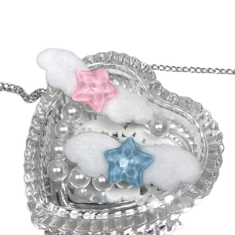 Y2K Harajuku Style Gothic Heart Angel Wing Hairpins 2/3Pcs for Women Fashion