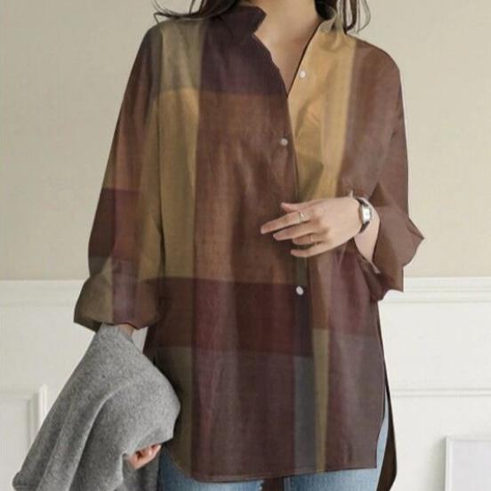 Женская блузка с v-образным вырезом и рукавом 3/4, летние хлопковые рубашки в стиле ретро с цветочным принтом