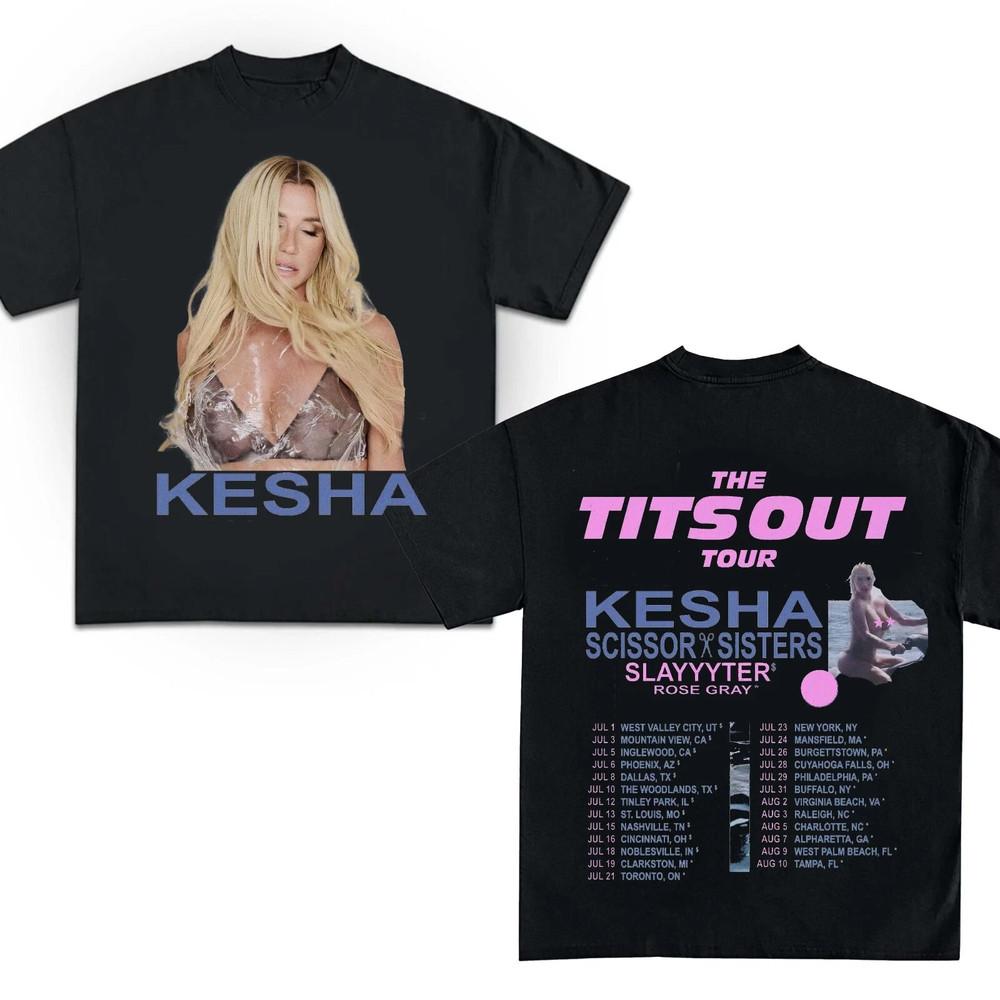 Kesha 2025 Concert Shirt 2025 Kesha the Tits Out Tour Tshirt Unisex T-Shirt