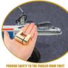 Heavy Duty Trailer Coupler Lock 6Mm Zinc Alloy Body with Solid Brass Core for Hitch Pin Hole Theft Prevention Trailer Padlocks
