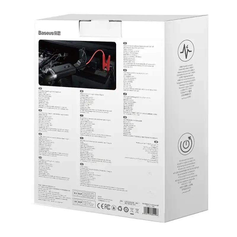 Powerbank / Rozrusznik Baseus Super Energy Car Jump Starter, 10000Mah, 1000A, Usb (Czarny)