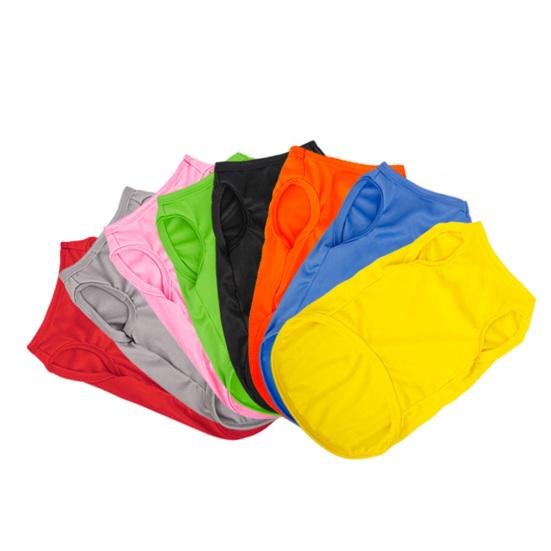 Жилет для собак, однотонная эластичная хлопковая футболка с круглым вырезом, летняя одежда для домашних животных, костюм щенка