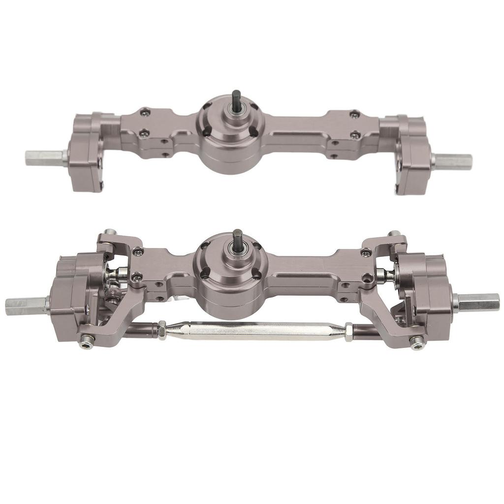 Front Rear Axles Aluminum Alloy Upgrade Parts 4 Wheel RC Axles for MN 90 99S Series Titanium Color
