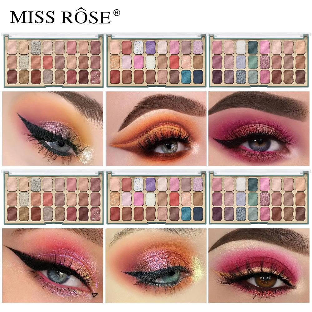 MISS ROSE 24-в-1 Изысканные тени для век для девочек Матовые мерцающие профессиональные тени для макияжа