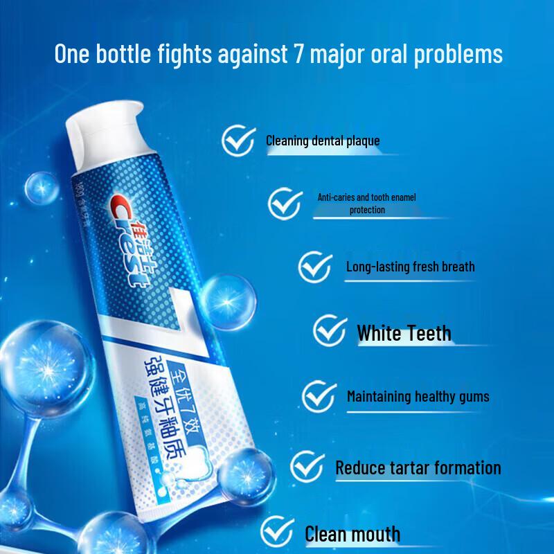 Crest All-in-One 7-Effect Whitening Toothpaste 6-Pack with Vinda Tissues