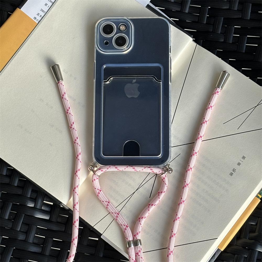 Чехол Poco X7 Pro с ремешком-шнурком Crossbody, силиконовый прозрачный чехол для Xiaomi Poco X7, чехол-ожерелье с ремешком, слотами для карт