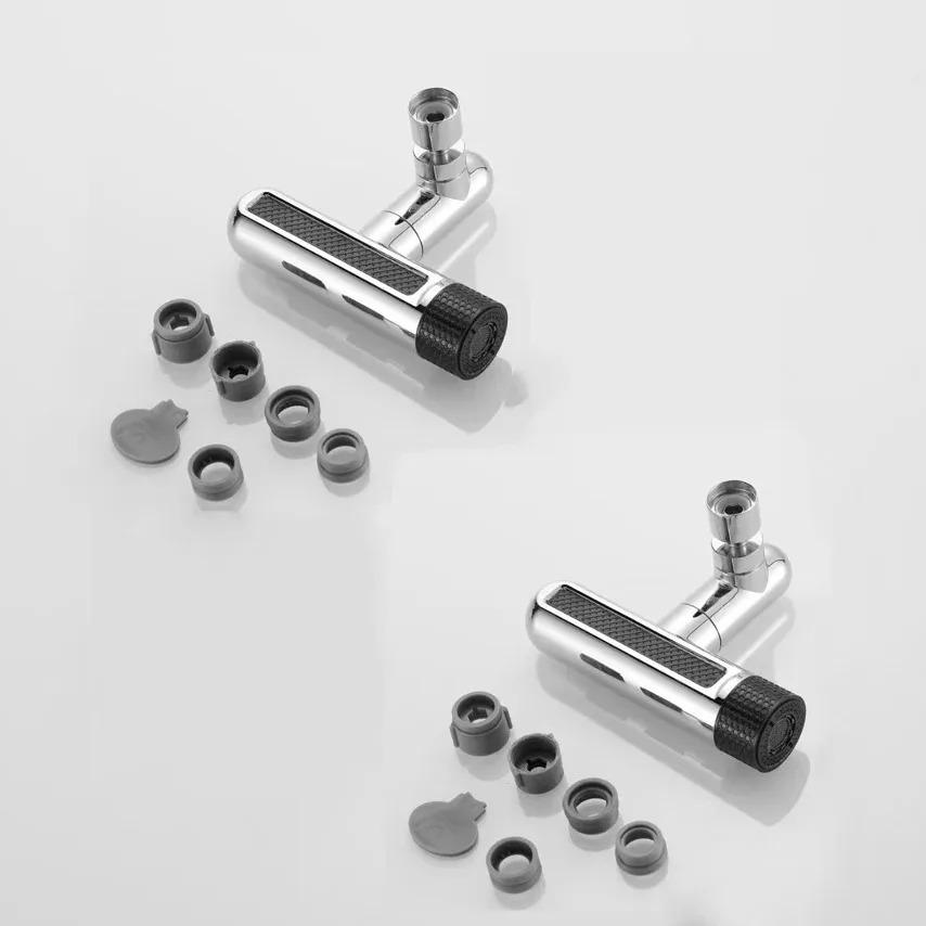 Kitchen Faucet Waterfall Multifunctional Water Tap Outlet Splash Proof Universal 360°Rotating Bubbler 6 Modes Nozzle Extension