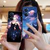 Чехол для телефона Luna Moon Cat для OPPO Reno 14 13 12 11 10 9 8 7 6 5 F T Pro 5G Цветной печатный чехол Чехол Красивый Роскошный