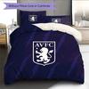 Aston Villa Pattern Bedding Quilt Set  Home Decoration  Gift (1 * duvet cover + 2 * pillowcase  without core)