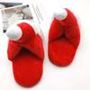 Women Indoor Santa Claus Slippers Home Floor Christmas Anti-slip Warm Cotton Shoes Women Casual Cute CartoonFurry Fluffy Slides